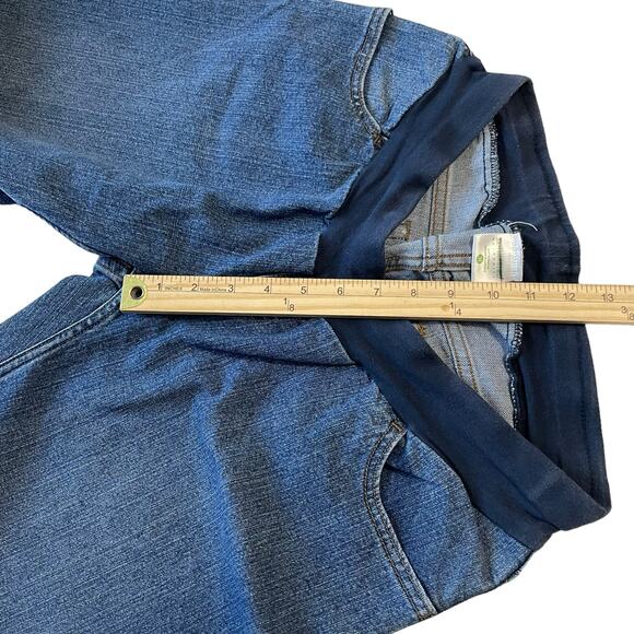 Motherhood Maternity Jeans Petite Medium Stretch Bootcut Below Belly Band Denim - Picture 9 of 12